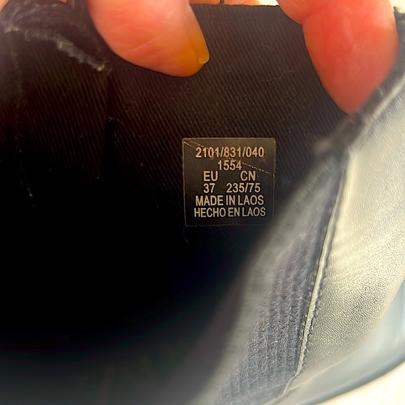 Zara Girls Zip Chelsea/Moto Boots with Lug Sole - Black, Size 37 - Picture 10 of 11